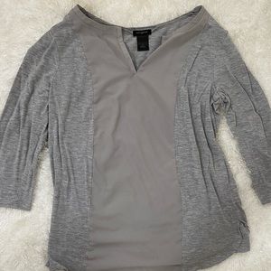 Gray blouse with long sleeves